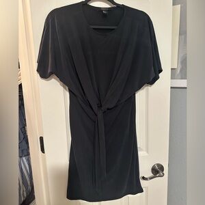 Chic Black Dress with Front Detail